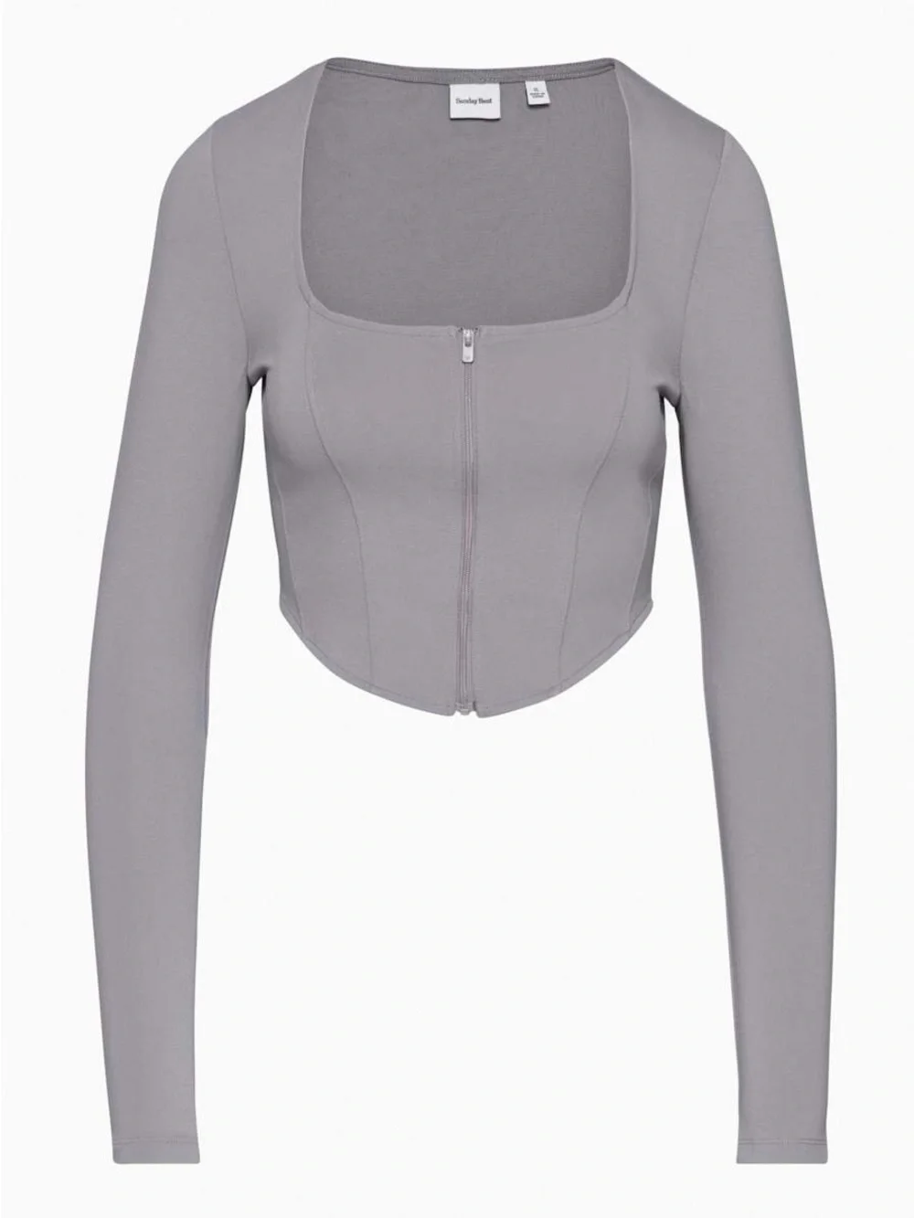 Aritzia Sunday Best Maverick Bustier Long Sleeve in Purple size Small - Picture 7 of 8